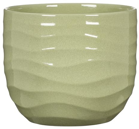 Scheurich Breeze Blumentopf aus Keramik, Grün, Ø 23,8 cm, H 20,3 cm