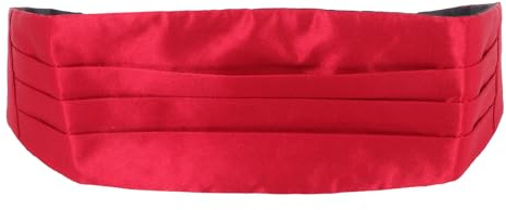 Supvox Roter Satin Kummerbund Verstellbarer Smoking-Bund Herrenformeller Gürtel Elegant Für Hochzeitsfeier Und Festliche Anlässe Smoking-Accessoire