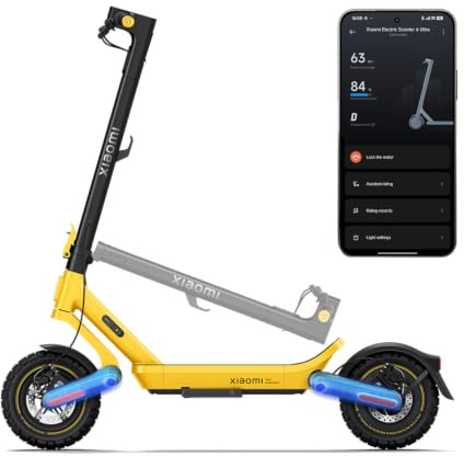 Xiaomi Patinete Eléctrico Serie 6, Autonomía 25-75 km | Velocidad Máxima 25 km/h, Neumáticos Sin Cámara 10-12 Pulgadas, Suspensión, Doble Freno, Plegable, Control Por Aplicación