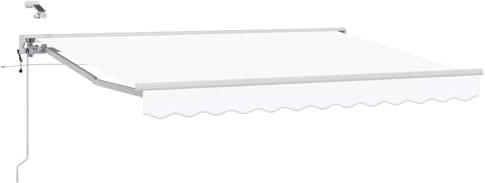 vidaXL Elektrische ausziehbare Markise Weiß 2,5 x 2 m, Garten Schattenlösungen, modernes Freiluftzelt, ausziehbares Markisen, elektrische Sonnenschutz, Verstellbarer Schirm