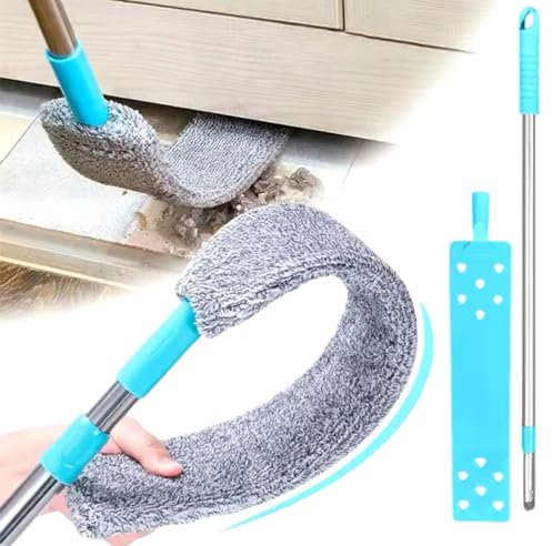Plumero Microfibra Extensible, Plumero Palmera, (40CM X 8CM DE MOPA Y Mango 90 CM,) Limpiador de Polvo atrapapolvo valido para comedores,radiadores. Plumero Plano, Plumero telescopico Extensible,