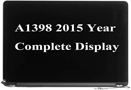 WARWOLFTEAM 15.4'' LCD LED Display Complete Laptop Screen Assembly Replacement for Apple MacBook Pro A1398 Retina MJLT2 MJLQ2 2015 Only (EMC 2909) ​(EMC 2910)