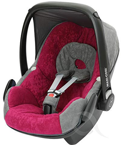Replacement car seat Cover to fit Maxi-COSI Pebble Group 0+ Infant Carrier Full Set (Fuchsia/Grey)