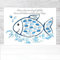 Kommunion Geschenk personalisiert, Kommunion Fisch Fingerabdruck Gästebuch Alternative, Konfirmation Junge und Mädchen