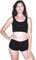 American Apparel Damen Interlock Running Shorts, Schwarz/Weiß, X-Klein