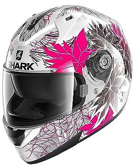 SHARK Herren NC Motorrad Helm, Schwarz/Rosa, S
