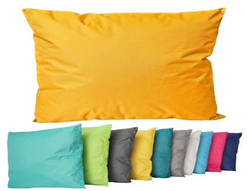 JACK Outdoor Lounge Kissen 30x50cm Dekokissen inkl. Füllung Wasserfest Sitzkissen Garten Stuhl Lotus Effekt, Farbe:Gold