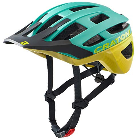 Cratoni Allrace Fahrradhelm für Trail Enduro Allround (Grün-Gelb, M-L 56-61)