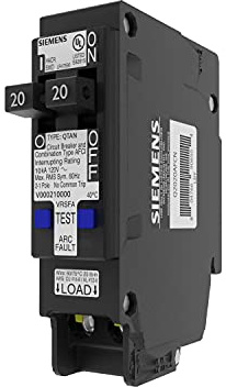 Siemens Q2020AFCN 20A 120V Disjoncteur tandem CAFCI type QTAN Noir