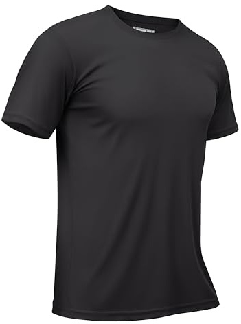 TACVASEN Men's Swimming T Shirt Quick Dry UPF50+ Rash Guard Running Sports Gym Work Tee UV Summer Short Sleeve Tops