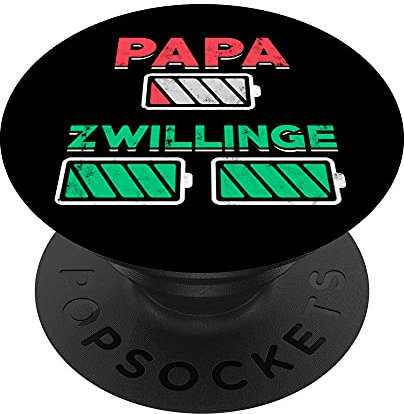 Lustig Zwillinge Batterien Vater Papa PopSockets mit austauschbarem PopGrip