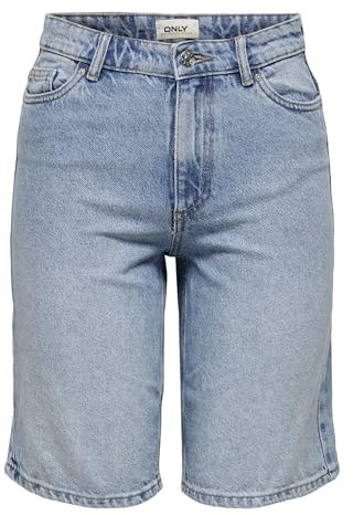 ONLY Damen ONLSONNY HW Wide DNM NAS843 NOOS Shorts, Light Blue Denim, L