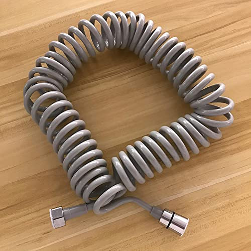 duschschlauch 5m lang bidet brauseschlauch teleskopischer duschschlauch, flexibler Brauseschlauch, Anti-Twist, geeignet für WC, Spritzpistole, Bad (schwarz)-8mA