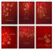 12 Weihnachtskarten Set Klappkarten mit Umschlägen a6 Karte Karten Umschlag glanz Frohe Weihnachten Merry Christmas xmas Rot Gold Sterne Tannenbaum Kugel Reh Geschenk