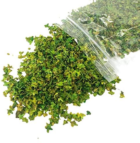 NC perfeclan 33ml Blatt Statisches Modell Layout Modell Landschaft Architektur Wargaming Gelände Grasbüschel Zubehör Blatt für Bonsai Ornamente, Grünes B