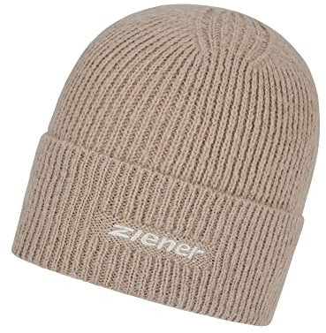 Ziener Damen/Herren ILIDIO Mütze/gestrickt, Aufschlag, Wollanteil, Silver beige, Einheitsgröße