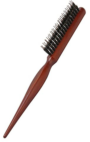 Spazzola per Capelli con Setole di Cinghiale per Donne, Pettine per Capelli con Coda di Topo per Sezionare i Capelli Utilizzata per Controllare i Bordi, Cotonare, Lisciare e Acconciare i Capelli Fini