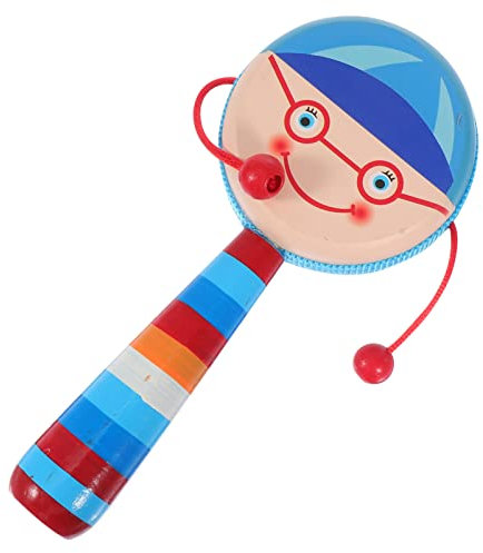 Hand Percussion Instrument, Cartoon Rattle Toy, Baby Drum, Shakers for Babies, Shakers Musical, Children Cowhide Early Drum