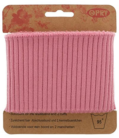 Nähmit Grobstrick - Cuff Fertigbündchen 110cm lang - Rippenstrick - grob gerippt Bündchen für Jacken Mantel Lederjacke - für Ärmel Kragen oder Abschluss Bund (A10-altrosa)