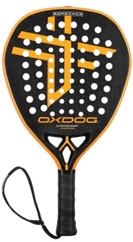 OXDOG - Pala de Pádel Oxdog Ultimate Court - Superficie Rugosa, Material Composite Ambas Caras y Forma Diamante - Nivel Intermedio - Peso 350-365 gr - Color Naranja