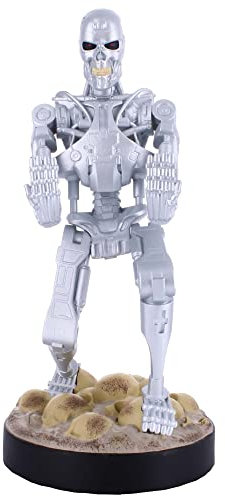 Exquisite Gaming: Terminator T-800 - Soporte Original para teléfono móvil y Controlador de Juegos, Soporte para Dispositivo, Cable Guys, Figura con Licencia
