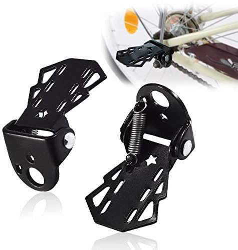 doepeBAE 1Paar Klapprad Hinten Pedal,Fahrrad Faltpedale,Fahrrad Metallpedal,Fahrradpedal Stahl,Radfahren Metall Fußstütze für Kinder,Fahrrad Rücksitz Zubehör(Fußpedal)
