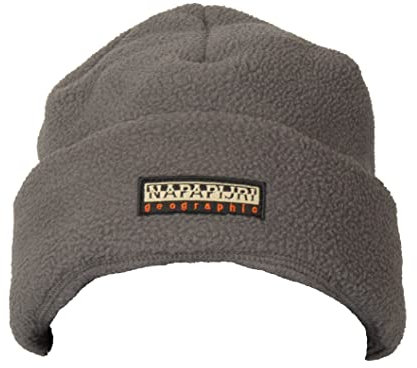 NAPAPIJRI Cappello Uomo Cappellino Berretto con Risvolto in Pile Morbido e Caldo con Logo Articolo NP0A4GK9 F-Rock, H98 Dark gey Solid, Taglia Unica