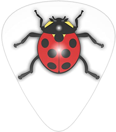 Cartoon Ladybug Gitarrenplektren – Gitarrenzubehör – Gitarrenplektren für Akustikgitarre, E-Gitarre, Bassgitarre für Männer, Frauen, professioneller Gitarrist, Musiker und Anfänger.