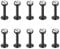 Funseedrr 10er 1.2mm Edelstahl Lippenpiercing Labret Stecker Set 6mm Silber Tragus Helix Piercing Schmuck