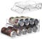 GLAMFORT Rolling Fridge Can Dispenser, Foldable Double-Layer Beer Can Holder Drink Organiser for Fridge Kitchen Cupboard Pantry Countertop, 500ML Beer Soda Pop Cans Storage