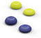 Skull & Co. Convex Thumb Grip Caps Joystick Cap Analog Stick Cap Thumbstick Grip Cover for Nintendo Switch Pro Controller & PS5 / PS4 / Slim/Pro Controller - Blue/Neon Yellow, 2 Pairs (4pcs)