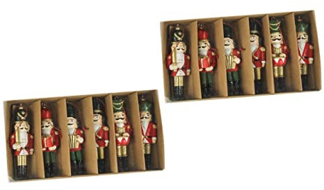 Abaodam 12stücke Teiliges Weihnachts-nussknacker-Puppen-hängependel Festliche Dekoration Für Weihnachten Geeignet Für Weihnachtsbaum Tür Und Lebendige Und Hübsche Ornamentgestaltung