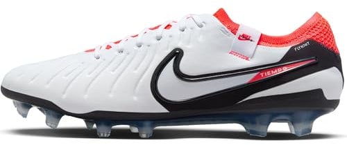 Nike Herren Tiempo Legend 10 Elite normalen Rasen Fußballschuh, White/Black-Bright Crimson, 40.5 EU