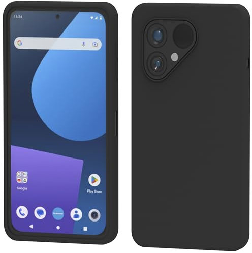 foto-kontor Hülle kompatibel mit Fairphone 5 Schutzhülle schwarz Tasche Gummi TPU Handy Schutz Handytasche Handyhülle Smartphone Case Kantenschutz Eckenschutz