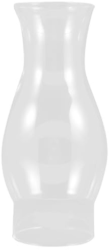 Amosfun Oil Lamp Chimney Lamp 7.5cm Diameter Clear Glass Chimneys Replacement Windproof Shade Vintage Four-Claw Design