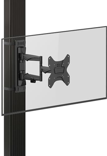 CondoMounts ZeboZap ZZTVA2022 DIY NO Drill Full Motion Gazebo TV Mount | Patio Pergola | Square Post | Holds 66lbs | Fits 19-50 TVs | Weatherproof | Black