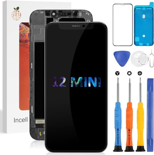 Incell for iPhone 12 MINI Screen Replacement A2399 for iPhone 12 MINI LCD Display A2176 LCD Screen Replacement A2398, A2400 Touch Digitizer Repair Kits (5.4 Inch)