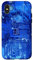 Carcasa para iPhone X/XS Patrón de placa de circuito de placa base de computadora azul