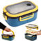 FZYCOM Lunch Containers for Adults Lunch Box, 1200 ml Leak Proof Bento Lunch Box, with Handle, Reusable Bento Lunch Box Meal Prep Containers for Adults (Blue)