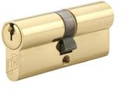 FTH - Cylindre de serrure double entrée 5G, 35x35mm, cylindre et clés en laiton, protection contre l'arrachement, 3 clés crantées