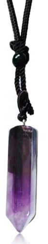 Kristalle Kette Herren Sechseckiger Kristall Anhänger Kette Polierte Edelsteine Einstellbare Schwarzes Lederseil Reiki Heilung Steine Halskette Damen Schmuck