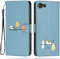Aisenth Case for iPhone 7/8/SE 2nd/3rd Gen, Cute Bear, Cat, Panda, Duck, Koala Animal Cartoon Pattern PU Leather Wallet Flip Case Shockproof Magnetic Cover with Kickstand, Card Holder, Matte Blue