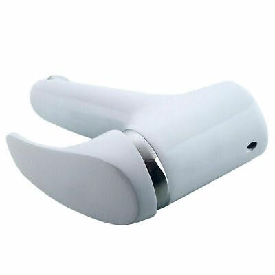 Weiß Waschtischarmatur Wasserhahn Bad Waschbecken Einhandmischer Mischbatterie,Armaturen für Waschbecken,DIN Standard 3/8 Zoll Norm-Anschluss