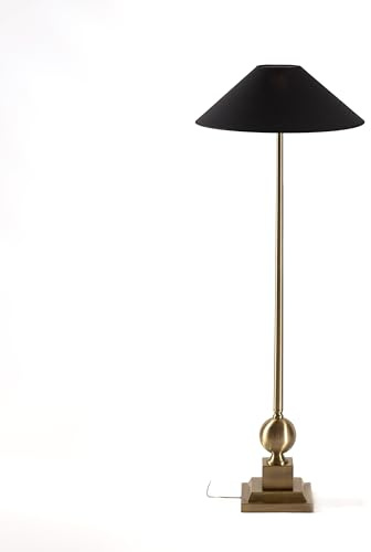LAMPARA DE PIE 23X23X128 METAL DORADO SIN PANTALLA