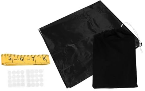 VOSAREA 1 Set Blackout Curtains No Drill Window Blind Temporary Blackout Blind Sunblock Window Cover Blackout Window Shade Window Curtains Dorm Room Shade Blackout Blinds for Windows Cloth