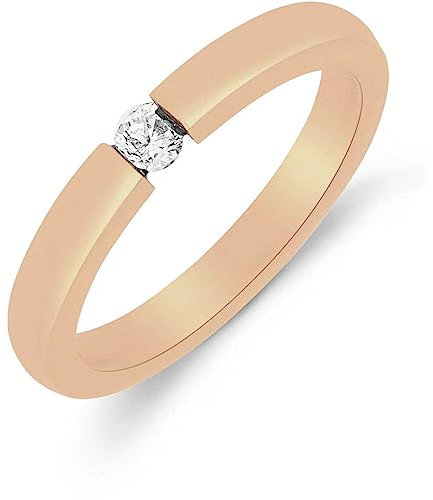 GioiaPura Anello da Donna di Kaloos della Collezione Destino. Anello in Acciaio Inossidabile di Colore Oro Rosa di Misura 20 Trendy cod. KA213RS20
