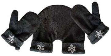 Factorys 3 Pcs Paar-Handschuhe, Paar-Winterhandschuhe Partnerhandschuhe Winter dicker warmer Handschuh Polarfleece Bestickung Paar-Tunnelhandschuhe