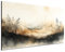 DARO Design® Wandbilder 40x30 cm Wohnzimmer Wanddeko Schlafzimmer Zimmerdeko Wandgemälde Zimmer Deko auf Wand Dekoration Wall Art Beige Wiese Hügel Blumen Gräser Natur Boho