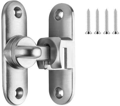 Pestillo Puerta Corredera Interior Exterior, Cerradura de Puerta Corredera, Cerrojo Puerta Interior, Cerradura Puerta Corredera 90/180 Grados, Cerrojos y Pestillos para Puertas de Madera Cocinas
