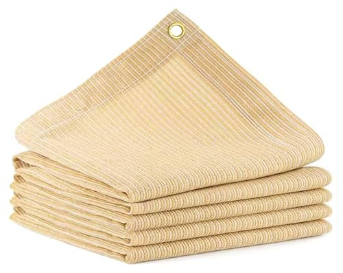 Vocray 90% Filet d'Ombrage pour Patio, 3x9 m Toile d'Ombrage Respirante avec Œillets, 185g/m², Idéal pour la Protection Solaire et Résistant UV pour Jardin, Pergola, Terrasse, Porche, Marron